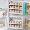 Rotatable Flip-top Egg Storage Box for Refrigerator - Three-Layer, Large Capacity, Anti-Drop Design