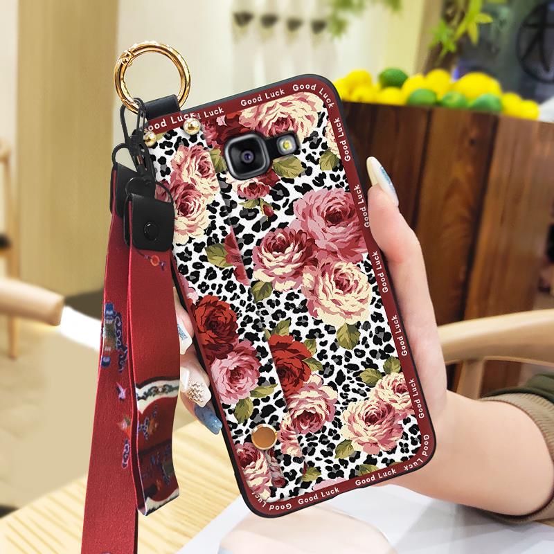 Wristband Silicone Phone Case For Samsung Galaxy A510/A5 2016/SM-A510F Anti-knock Protective Lanyard Shockproof Ring