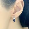 Серебряные серьги с натуральным сапфиром 1.875ct (1938782)