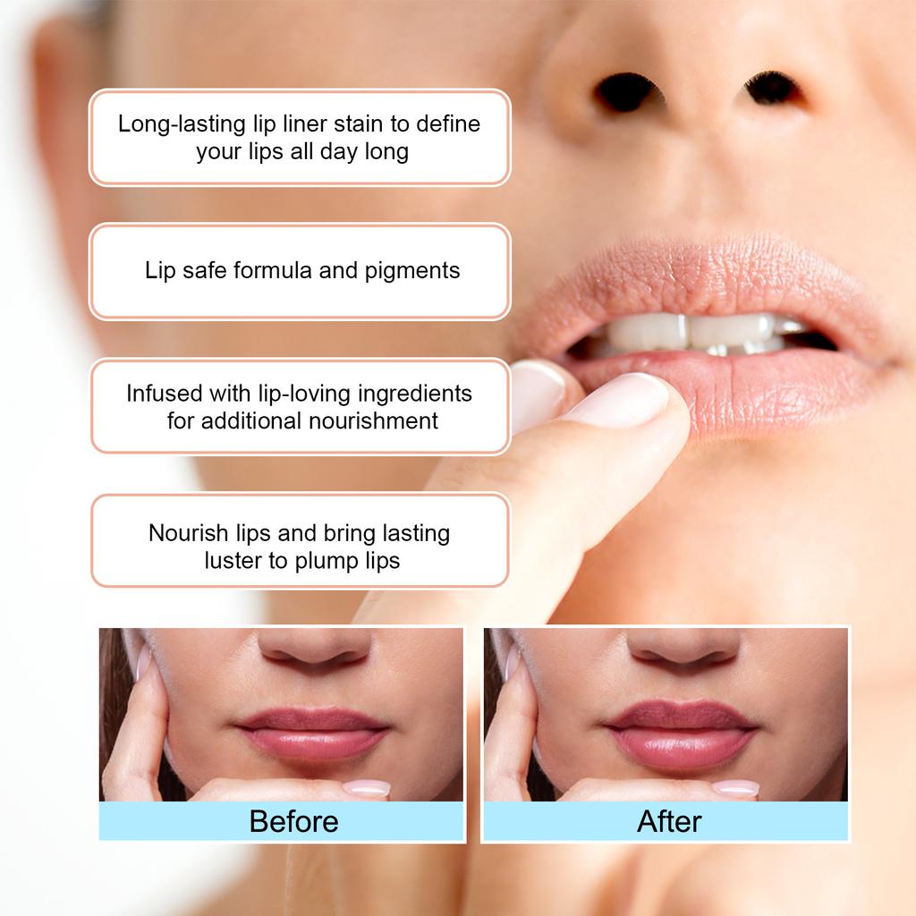 3 цвета отслаивающаяся подводка для губ, тату-блеск для губ, водостойкая, долговечная матовая тушь для губ, оттенок для губ, сексуальный красный, коричневый контурный карандаш для губ, макияж