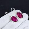 Kashmir Ruby Gemstone 925 Sterling Silver Earring, Boho Silver Jewelry Dangle Earrings, Gifts For Wadding Gifts For Her