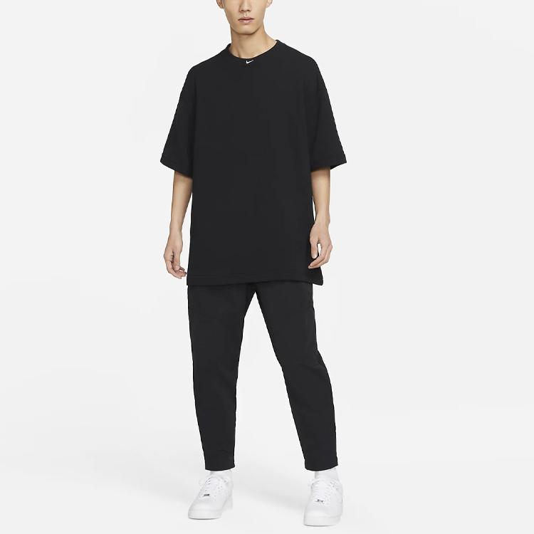 Nike Спортивная футболка с логотипом и круглым вырезом, мужские топы, черные DX0188-010