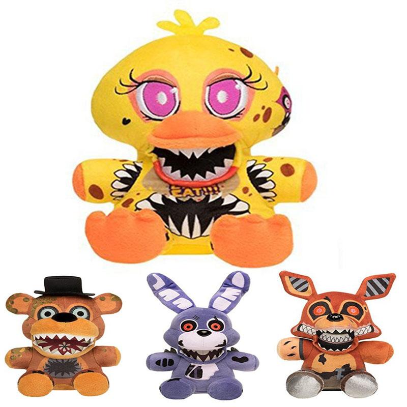 Five Fnaf Nights At Freddys Plush Toy Stuffed Animal Chica Bonny Foxy Fans Gift
