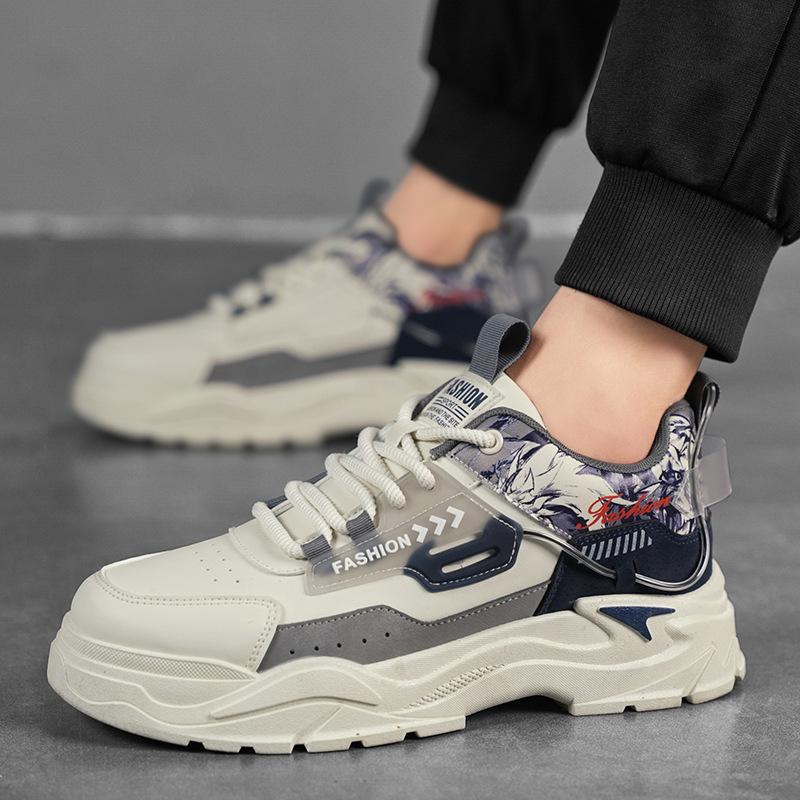Мужская обувь четыре сезона новая повседневная обувь модная мужская спортивная обувь на шнуровке корейская версия персонализированная студенческая трендовая обувь
