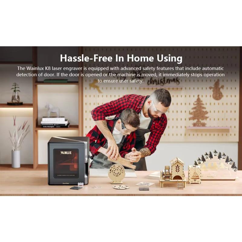 Fully Automatic Portable Laser Engraver - Compact Desktop Household Cutting & Marking Machine for Home DIY