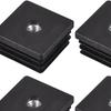 10 Pcs M8 Rubber Square Tube Plastic End Caps for Chair Table Legs Protective Pipe Plugs for Furniture Flooring Protection
