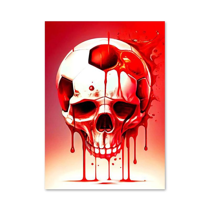 Абстрактные красочные футбольные плакаты и картины на холсте с изображением пламени, настенные художественные картины для гостиной, украшения дома, подарка