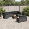 VidaXL Garden Lounge Set with Cushions 10 Pcs, Patio Sofas, Patio Furniture Set, Outdoor Furniture, Black 3227133