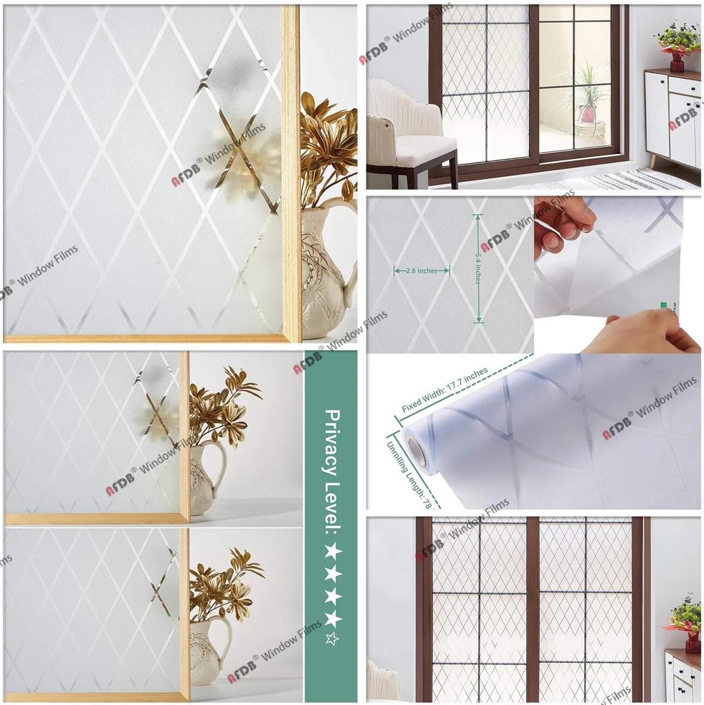 Пленка для защиты окон Матовая пленка для окон Солнцезащитная антистатическая пленка Неклеящаяся терморегулирующая съемная оконная наклейка Главная