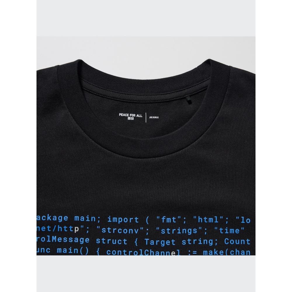 Uniqlo Графическая футболка «Мир для всех» Обычный крой Akamai
