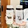Light Luxury Style Thermos Cup Girls New High Appearance Level Students Stainless Steel Tea Portable Covered Water Cup