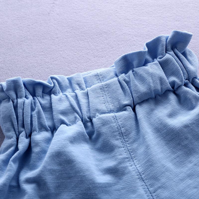 Летние короткие штаны для девочек 0-4 лет, комплект одежды из 2 предметов, хлопковый костюм