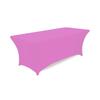6ft Waterproof Stretch Polyester Tablecloth Fitted Spandex Table Cover for Trade Shows and Banquets