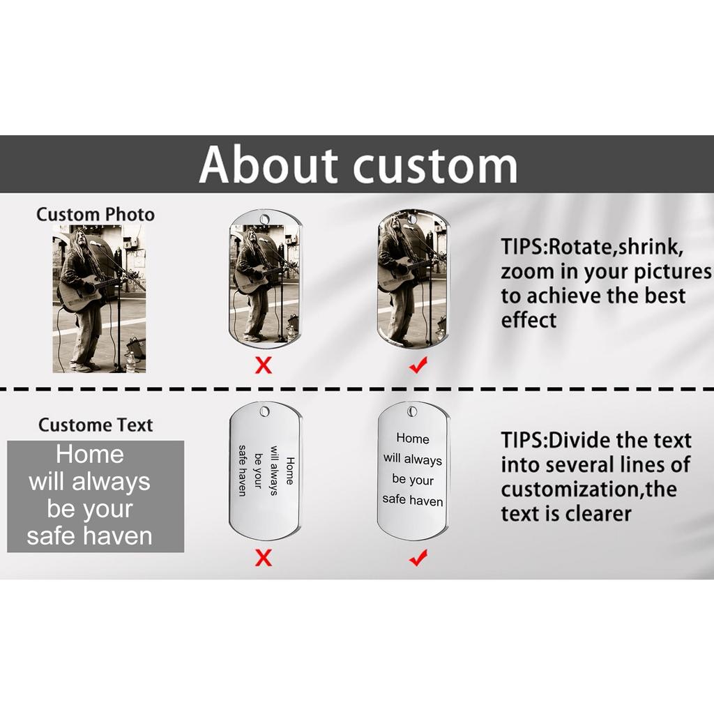 Эпоксидная цветная печать - персонализированная надпись на заказ из нержавеющей стали металлический брелок