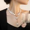Simple Single-layer Baroque Imitation Pearl Neck Chain Necklace Necklace Jewelry Love Pendant Necklace Set