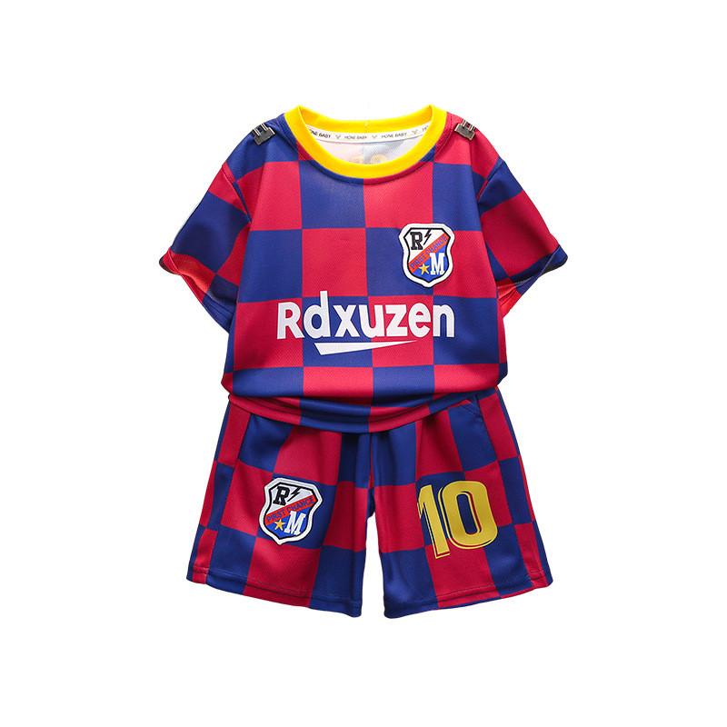 Уютный хлопковый детский футбольный комплект для мальчиков и девочек с дизайнами Роналду и Месси