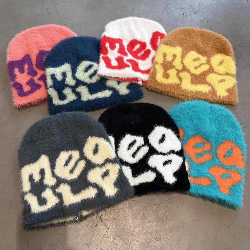 Urban Style Lettered Wool Beanie With Thermal Insulation For Men And Women Cold Weather Gear
