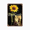 [ WellCraft ] 20*30cm You Are My Sunshine Cat Metal Poster Tin sign Vintage Wall Plaque Decor WX-62-1