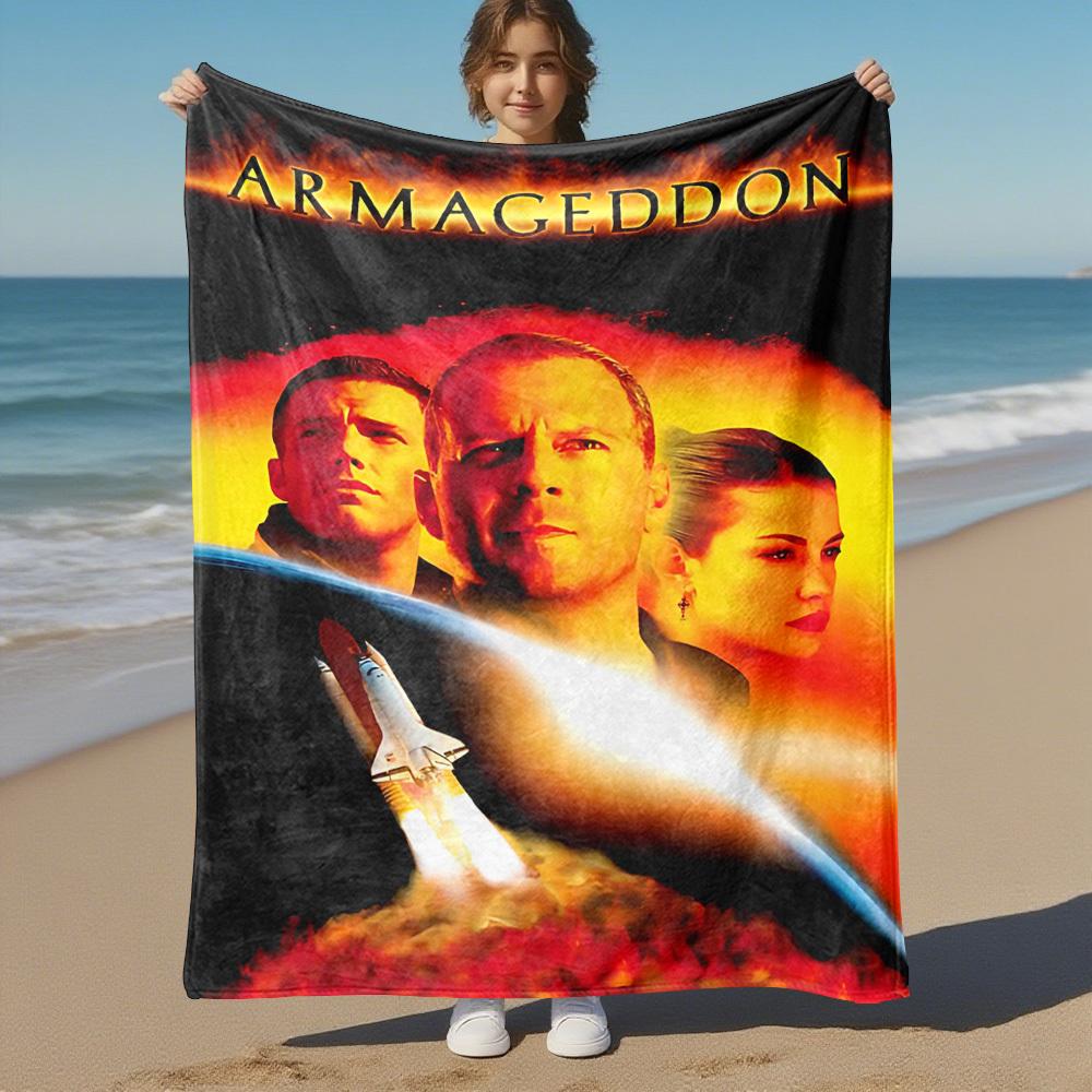 1 шт. Фланелевое одеяло ArmageddonOutdoor, Мягкий плюшевый декор для пикников, кемпинга, спальни, игровой комнаты или перерыва на обед, Идеальный подарок