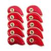 10pcs Golf Iron Head Covers Set Practical PU Leather Durable Headcover