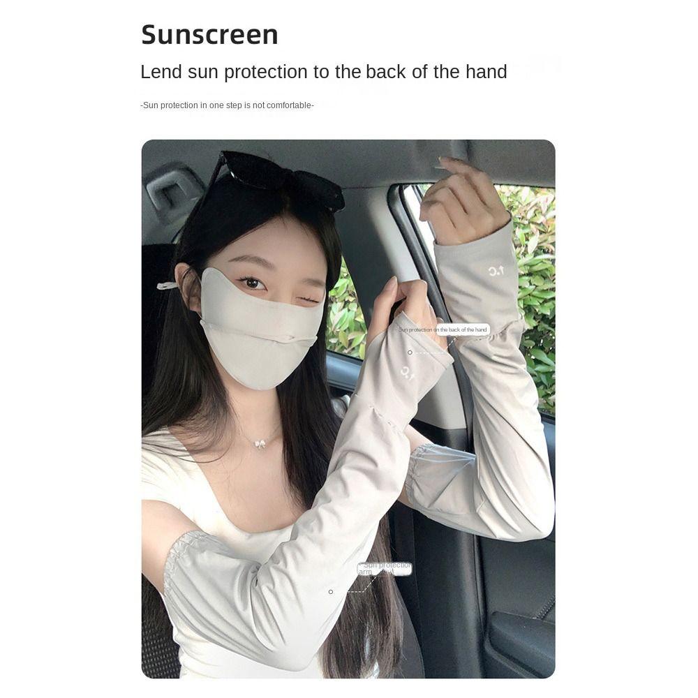 UPF 50+ Sun Arm Sleeves Breathable Arm Covers Summer Ice Silk Arm Sleeves Outdoor