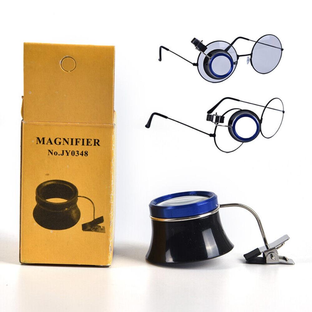 Magnifying Lens Clip-On Eye Loupe Eyeglass Magnifier Watchmakers Repair Tool Eyeglass Magnifier