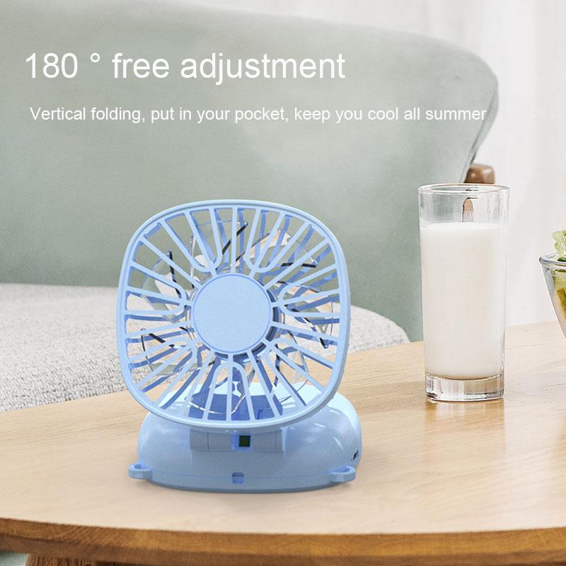 2025 New Handheld Neck Hanging Small Fan USB Mini Fan Charging Folding Desktop Gift Electric Fan