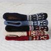 Retro Winter Slipper Socks Thickened Fleece Lined Low Cut Socks Socks with Grips Non-Slip Ankle Slipper