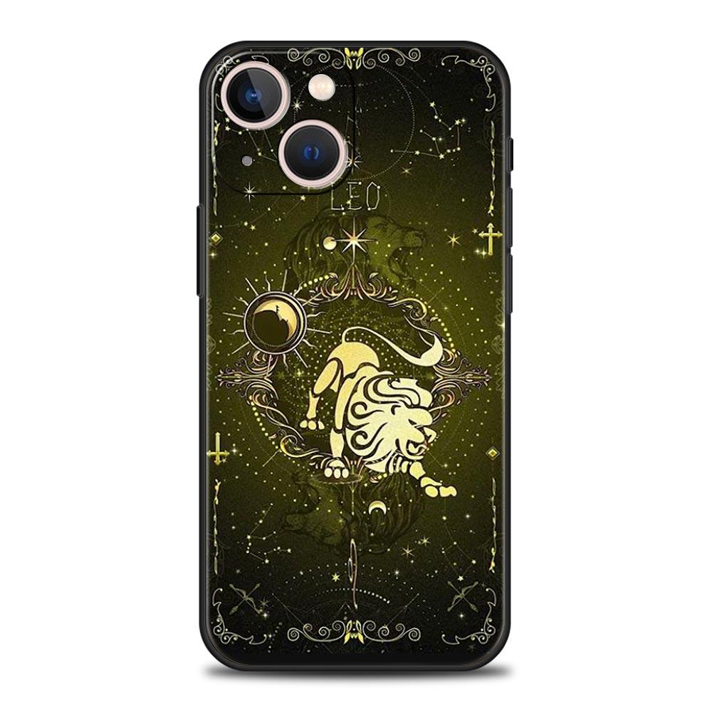 Чехол для телефона 'Созвездие' для iPhone 17 16 15 Pro Max 11 12 13 14 7 8 Plus SE 2020 X XR XS Мягкий Черный