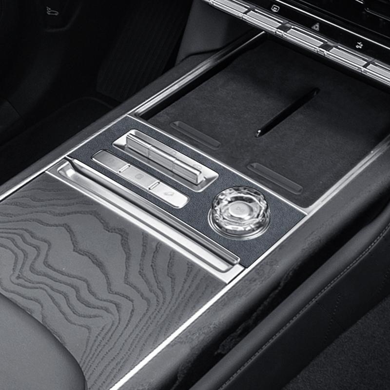 For ZEEKR 9X 2025 2026 Italian Suede Car Central Control Knob Metal Panel Trim Decorative Sticker Interior Trim Accessories