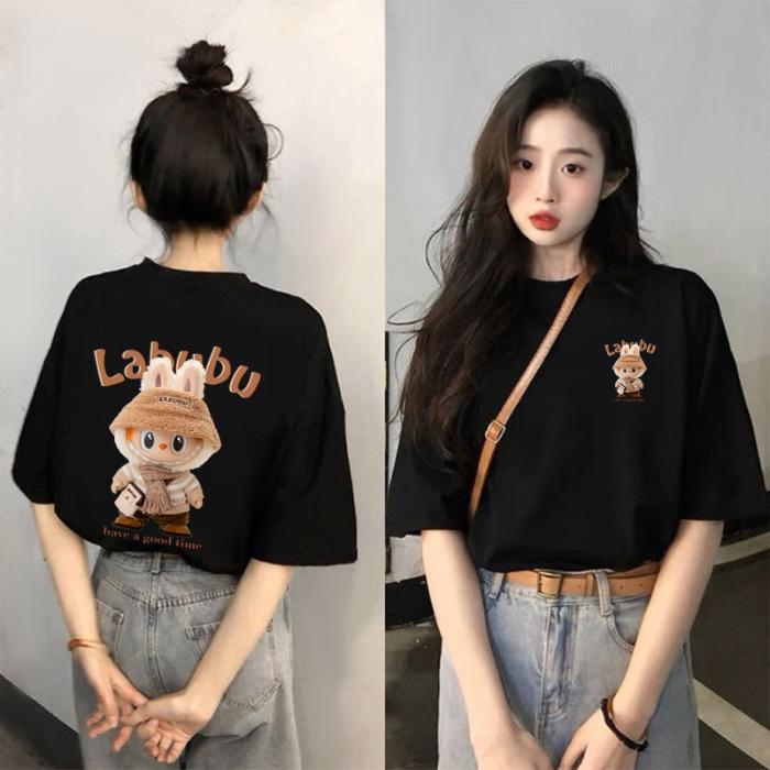 Summer's New Stylish and Youthful T-shirt for Women A Trendy Large-sized Short-sleeved Cute and Loose Top