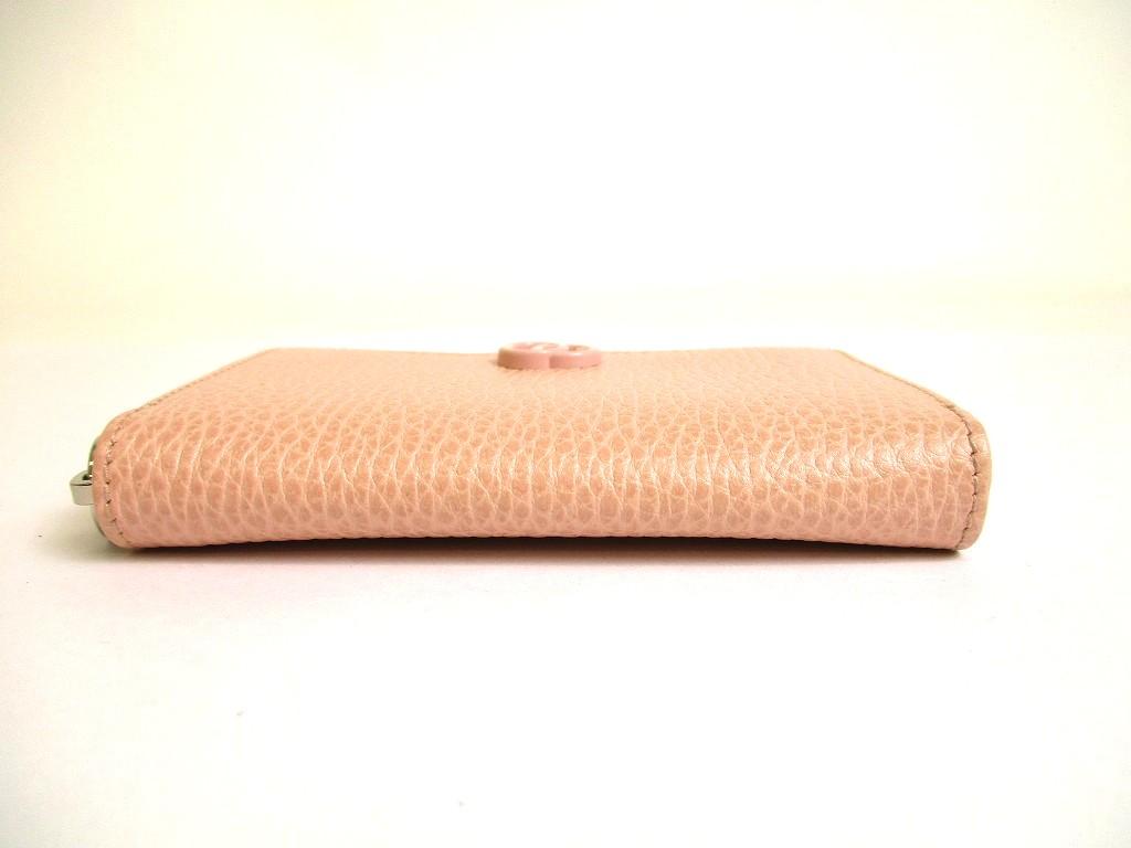 Оригинальный GUCCI GG Marmont Светло-розовый Кожаный Кошелек для монет #b023 Открытая коробка
