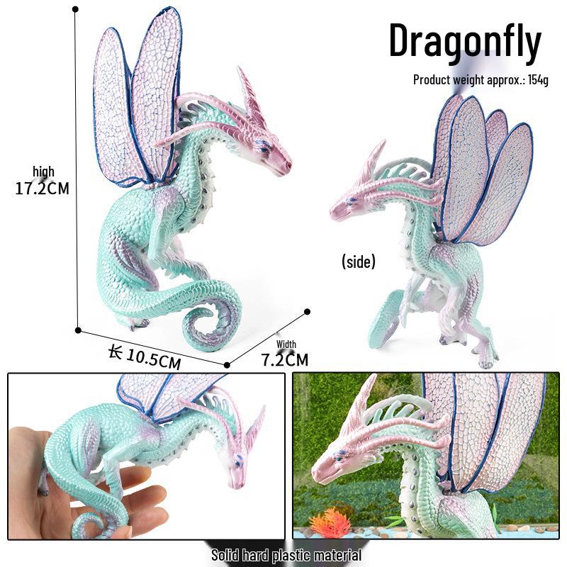 Dinosaur & Dragon Plastic Toy Set: Mythical Animal Figures for Kids