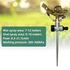 Impact Sprinkler On Spike Base Heavy Duty Zinc Alloy Water Sprinkler for Yard Lawn Garden 0 360 degrees  Rotate Large