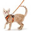 Cat Harness and Leash for Walking,Escape Proof Soft Adjustable Vest Harnesses for Cat,Breathable Reflective Strips Jacket