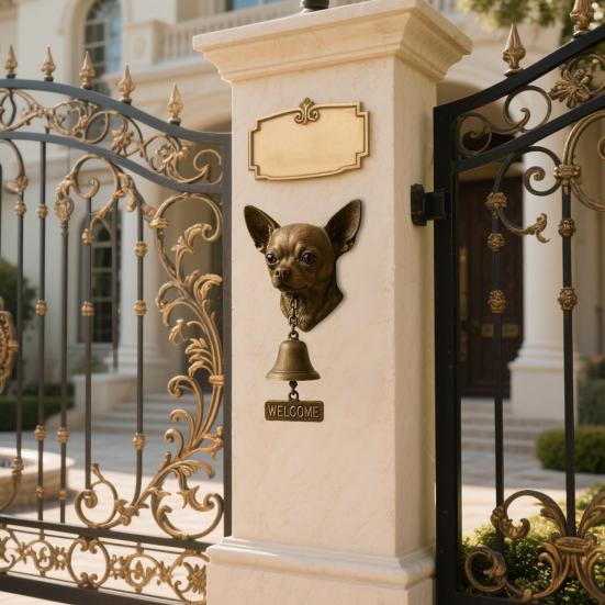 Собака Добро пожаловать Дверной звонок Винтажный Чихуахуа Пудель Немецкая овчарка Собака Дверь