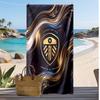 Пляжное полотенце с принтом футбольного клуба Leeds United, большое, мягкое, быстросохнущее, для пляжа, кемпинга, плавания