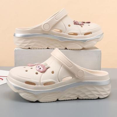 Сандалии на толстой платформе для девочек своими руками для женщин Mujer 2024, летние пляжные тапочки на толстой подошве, женские нескользящие сабо из ЭВА, садовая обувь