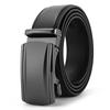 Новый мужской ремень из кожи второго слоя с автоматической пряжкой, кожаный ремень из чистой натуральной коровьей кожи, деловой повседневный ремень