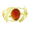 [Q5612] - Браслет ручной работы "Клеопатра" золотисто-оранжевый (стрекозы) - 70 мм 35 мм