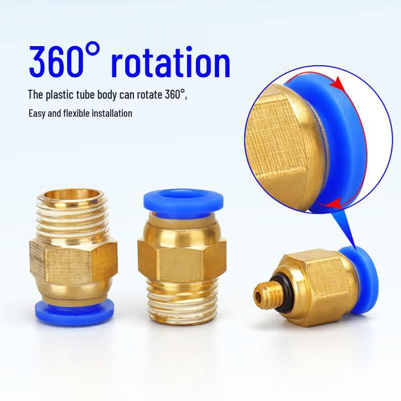 Bairuichuan Copper Straight Thread Air Tube Quick Connectors