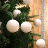 6pcs 6/8CM White Christmas Ball Hanging Decoration Party Home Room Decoration New Year Gift Box Navidad Christmas Tree Decor