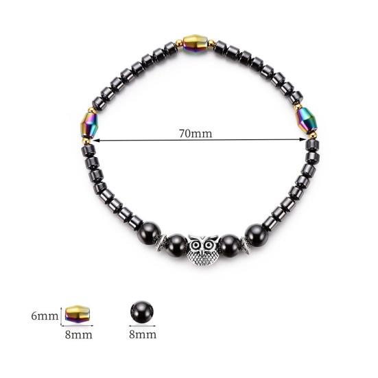 Шикарные красочные бусины из искусственного гематита Сова браслет на щиколотке женский ювелирный подарок