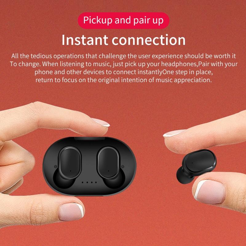 VAORLO TWS Wireless Headphones Sport Bluetooth 5.0 Earphones For Smartphone Noise Cancelling In-Ear Earbuds Headset with Charging Case