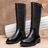 Осенние и зимние ветро-коричневые сапоги Монгольские рыцарские сапоги Мужские сапоги для верховой езды Высокие кожаные сапоги Длинные сапоги для верховой езды