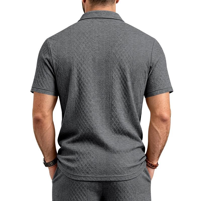 Men Summer Loose Casual Short Sleeve Polo Shirt