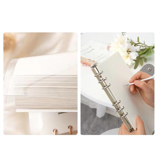 Planner Notebook Simple Style Easy To Carry Transparent Journal Book Loose-leaf Notepad for Students
