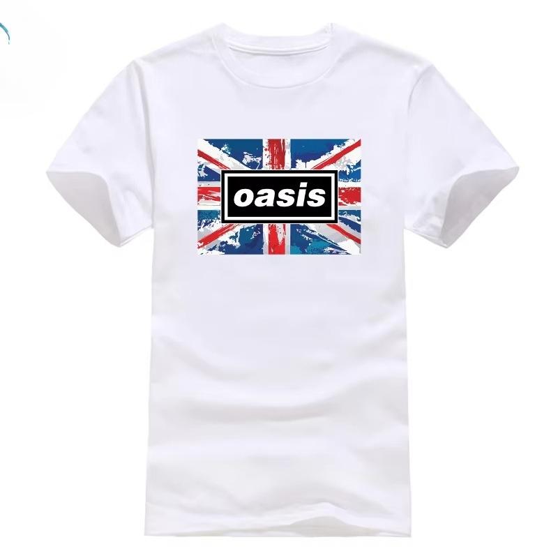 Футболка O-Oasis Band Ретро Мальчики Американская Метал-Группа Повседневная Футболка С Коротким Рукавом Футболка С Круглым Вырезом Хлопок Подарки Креативная Одежда