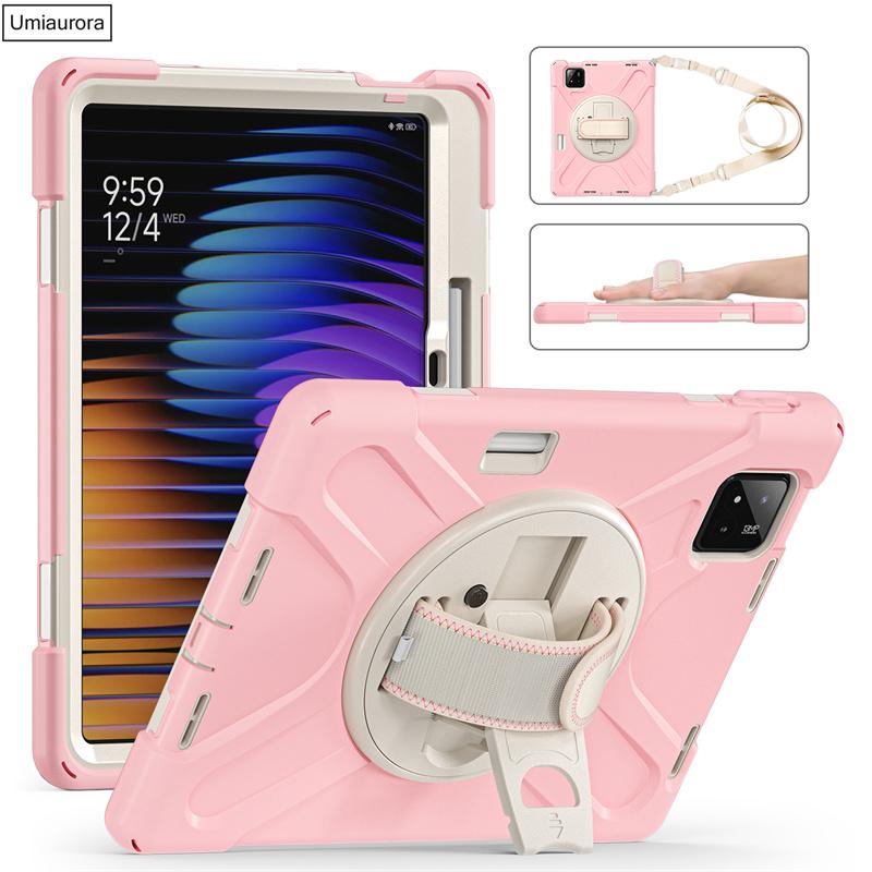 Для Xiaomi Mi Pad7 11.2 Pad 5 6 11" 6S Pro 12.4" 7S Pro 12.5 Дюймов Ударопрочный Прочный Чехол для Планшета С подставкой Ручным Плечевым ремнем Funda