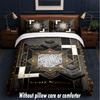 Art Deco Theme Custom Text Or Name 3Pcs Bedding Set,1 Flat Sheet & 2 Pillowcases Personalized Home Bedding